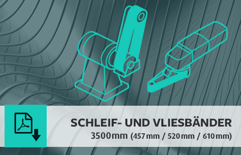 Lagerprogramm Schleifbänder und Vliesbänder 3500 mm